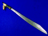 Antique Old Borneo Dayak Headhunters Mandau Engraved Sword