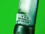 Antique British English 19 Century Thornhill London Puukko Knife Silver Sheath