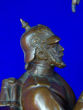 Antique Bronze German WW1 Soldier Presentation Figurine Statue Sculpture