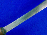 Antique Old Burmese Burma Myanmar Dha Gold Etched Marked Sword w/ Scabbard