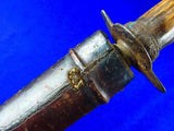 Antique Old English British 19 Century Large Stag Hunting Fighting Knife Dagger