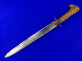 Antique Old English British 19 Century Large Stag Hunting Fighting Knife Dagger