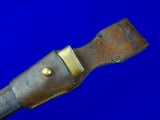 Antique France French 19 Century Hunting Sword Dagger Knife w/ Scabbard Frog