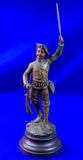 Antique 19 Century French France Signed Scorges Omer Soldier Figurine Statue Scu