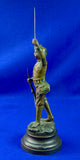 Antique 19 Century French France Signed Scorges Omer Soldier Figurine Statue Scu