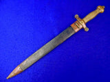 Antique German Germany French France 19 Century Artillery Short Sword w/ Scabbard