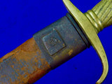 Antique German Germany Pre WW1 Artillery Short Sword w/ Scabbard