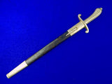 Antique Germany VERY RARE German 19 Century Saw Back Short Sword Dagger Scabbard