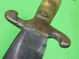 Antique Very Old Custom Handmade Hunting Fighting Knife & Scabbard