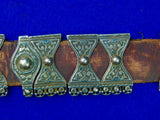 Antique Imperial Russian Russia 1895 Silver Niello Caucasian Kindjal Belt Buckle