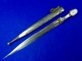 Antique Imperial Russian Russia 19 Century Silver Niello Kindjal Dagger Knife