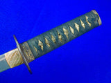 Antique Japan Japanese Mumei Jumyo Wakizashi Katana Sword & Scabbard Papers