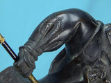 Antique Japan Japanese Signed Bronze Samurai Warrior Statue Sculpture Figurine