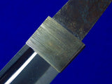 Antique Japanese Japan 19 Century Tanto Wakizashi Knife Sword Scabbard Papers