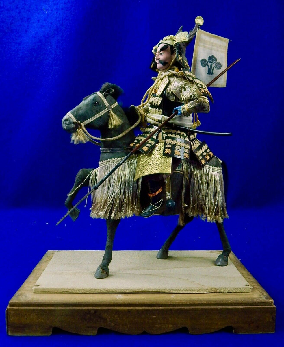 Ancient Japanese Samurai On Horse