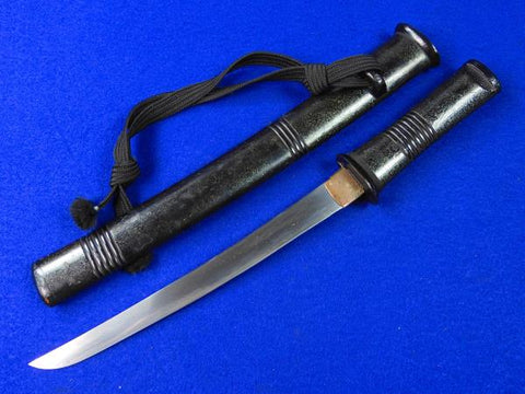 Antique Old japan Japanese Tanto Fighting Knife Wakizashi Short Sword w Scabbard