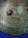 Antique Old Middle East Large Metal Battle Shield