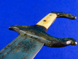 Antique Old 19 Century African Africa Hunting Fighting Knife Dagger w/ Scabbard
