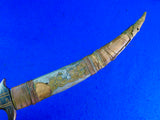 Antique Old 19 Century African Africa Hunting Fighting Knife Dagger w/ Scabbard