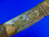Antique Old 19 Century African Africa Hunting Fighting Knife Dagger w/ Scabbard