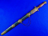 Antique Old 19 Century Chinese China Short Sword w/ Scabbard