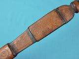 Antique Old Africa African Fighting Knife Dagger w/ Scabbard