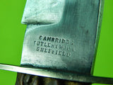 Antique Old British English Cambridge Cutlery Sheffield Huge Hunting Knife