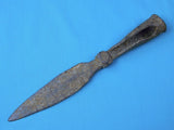 Antique Old China Chinese Spear Head Point Fighting Knife Dagger