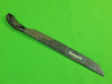 Antique Old Indonesian Sinhalese Piah-Katta Gold Etched Fighting Knife