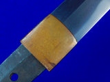 Antique Japan Japanese Bungo Teruyuki Signed Blade Katana Sword Scabbard Papers