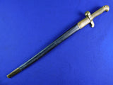 Antique Old US Civil War Bayonet Short Sword w/ Scabbard