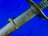 Antique Old US WW1 Model 1906 Ames Cavalry Sword w/ Scabbard