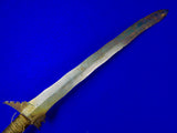 Antique Old Philippines Philippine Moro Kris Curved Blade Sword w/ Scabbard