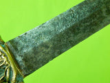 Antique Spanish Spain Unusual Romantic Large Dagger Knife Figural Reaper Handle