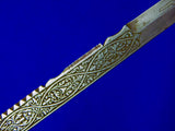 Antique Spanish Spain Toledo 19 Century Left Hand Dagger Knife with Scabbard