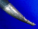 Antique Turkish Ottoman Islamic Wootz Damascus Gold Silver Dagger Short Sword