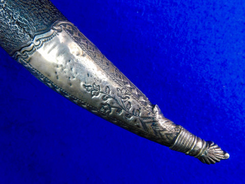 Antique Turkish Ottoman Islamic Wootz Damascus Gold Silver Dagger Shor ...