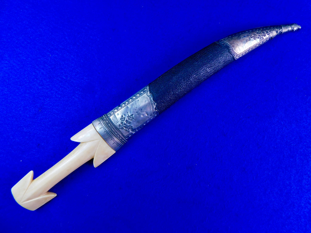 Antique Turkish Ottoman Islamic Wootz Damascus Gold Silver Dagger Shor ...