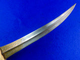 Antique Turkish Ottoman Islamic Wootz Damascus Gold Silver Dagger Short Sword