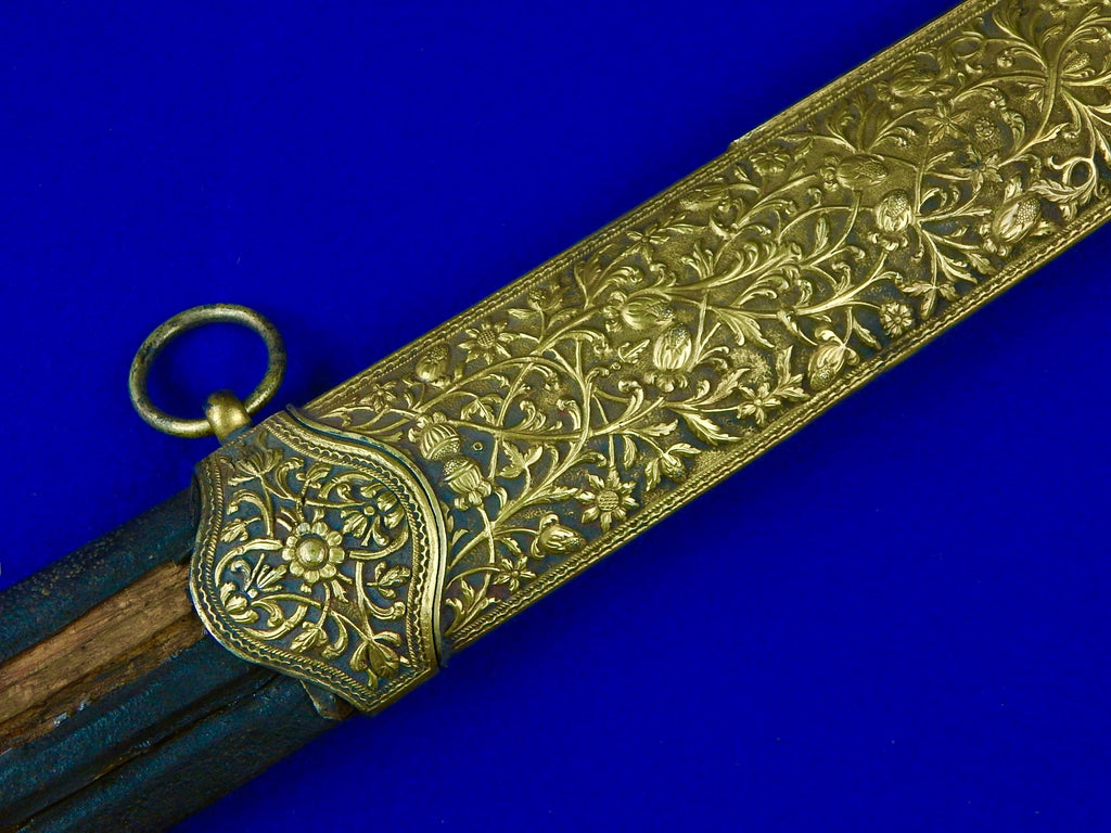 Antique Turkish Persian Ottoman Fancy Wootz Damascus Shamshir Sword w ...