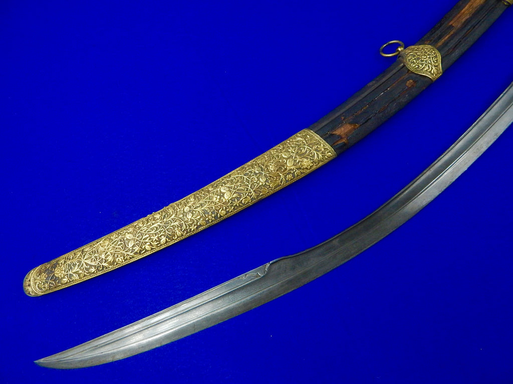 Antique Turkish Persian Ottoman Fancy Wootz Damascus Shamshir Sword w ...