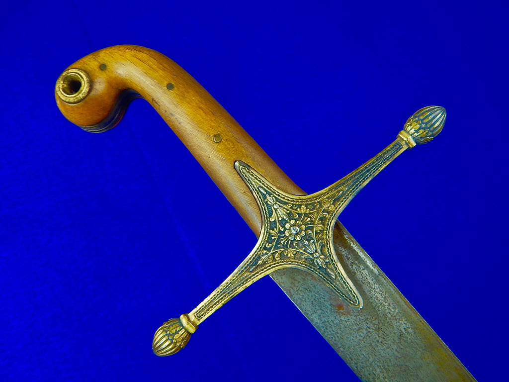Antique Turkish Persian Ottoman Fancy Wootz Damascus Shamshir Sword w ...