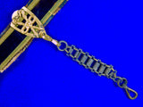 Antique US 19 Century Fraternal Masonic Sword Belt with Hangers Hanger