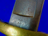 Antique US Civil War 19 Century Ames Artillery Sword w/ Scabbard