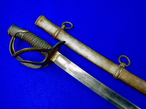 Antique US Civil War Model 1840 Cavalry Sword with Scabbard