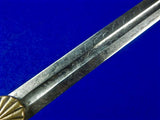Antique US Civil War 19 Century Militia Officer's Engraved Sword with Scabbard