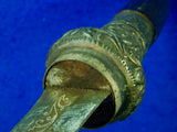 Antique Vintage Indonesian Indonesia Large & Heavy Sword w/ Scabbard