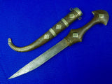 Antique Vintage Old Middle East Jambiya Knife with Scabbard