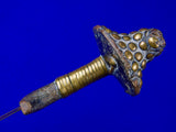 Antique Vintage Old Africa African Short Sword Large Knife Dagger w/ Scabbard