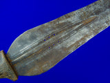 Antique Vintage Old Africa African Short Sword Large Knife Dagger w/ Scabbard